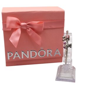 BRAZALETE PANDORA 590702HV + CHARM STICH + CHARM MICKY Y MINNIE + CAJA